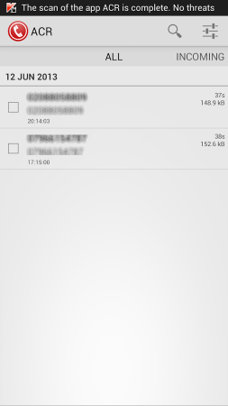 Скриншот Запись звонков для Android