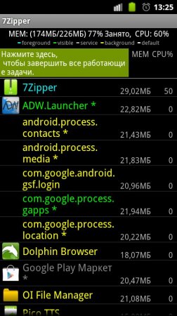 Скриншот 7Zipper для Android