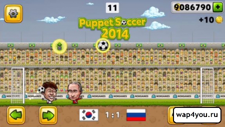 Скриншот Puppet Soccer 2014 на Андроид